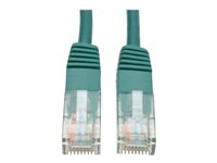 Tripp Lite 10ft Cat5e / Cat5 350MHz Molded Patch Cable RJ45 M/M Green 10' - Cordon de raccordement - RJ-45 (M) pour RJ-45 (M) - 3 m - UTP - CAT 5e - moulé, bloqué - vert N002-010-GN