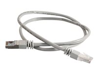 C2G Cat5e Booted Shielded (STP) Network Patch Cable - Cordon de raccordement - RJ-45 (M) pour RJ-45 (M) - 2 m - STP - CAT 5e - Moulé - gris 83751