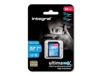 Integral UltimaPro X2 - Carte mémoire flash - 64 Go - Video Class V90 / UHS-II U3 / Class10 - microSDXC UHS-II INSDX64G-300/280U2