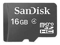SanDisk - Carte mémoire flash (adaptateur microSDHC - SD inclus(e)) - 16 Go - Class 2 - micro SDHC - noir SDSDQB-016G-B35