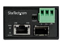 StarTech.com Convertisseur Fibre RJ45 PoE+ Industriel 30W - SFP vers RJ45 - Gigabit Fibre Optique Mono Mode/Multi Mode vers Cuivre - Mini Boîtier IP-30 Durable / -40 à +75°C (IMC1GSFP30W) - Convertisseur de média à fibre optique - 1GbE - 1000Base-SX, 1000Base-T - RJ-45 / SFP (mini-GBIC) - jusqu'à 10 km IMC1GSFP30W