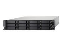 QNAP TS-1273U-8G - Serveur NAS - 12 Baies - rack-montable - SATA 6Gb/s - RAID 0, 1, 5, 6, 10, JBOD, disque de réserve 5, 6 disques de secours, disque de réserve 10 - RAM 8 Go - Gigabit Ethernet / 10Gbps SFP+ - iSCSI - 2U TS-1273U-8G