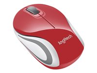 Logitech M187 - Souris - optique - 3 boutons - sans fil - 2.4 GHz - récepteur sans fil USB - rouge 910-002732