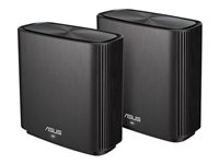 ASUS ZenWiFi AC (CT8) - Système Wi-Fi (2 routeurs) - jusqu'à 5400 pieds carrés - maillage - GigE - 802.11a/b/g/n/ac - Tri-bande 90IG04T0-MO3R20