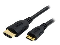 StarTech.com Câble HDMI haute vitesse avec Ethernet 1 m - HDMI vers HDMI Mini - M/M - Câble HDMI avec Ethernet - HDMI mâle pour 19 pin mini HDMI Type C mâle - 1 m - blindé - noir HDACMM1M