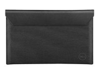 Dell Premier Sleeve 13 - Housse d'ordinateur portable - 13" - bouton pression magnétique en cuir noir avec extérieur gris chiné - pour XPS 13 7390 2-in-1, 13 9310, 13 9310 2-in-1 PE-SV-13-20