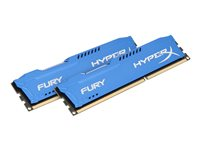 HyperX FURY - DDR3 - kit - 16 Go: 2 x 8 Go - DIMM 240 broches - 1866 MHz / PC3-14900 - CL10 - 1.5 V - mémoire sans tampon - non ECC - bleu HX318C10FK2/16