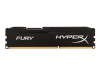 HyperX FURY - DDR3 - kit - 8 Go: 2 x 4 Go - DIMM 240 broches - 1600 MHz / PC3-12800 - CL10 - 1.5 V - mémoire sans tampon - non ECC - noir HX316C10FBK2/8