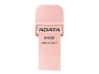 ADATA i-Memory AI920 - Clé USB - 64 Go - USB 3.1 / Lightning - rose gold AAI920-64G-CRG