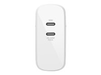 Belkin BOOST CHARGE - Adaptateur secteur - 68 Watt - 3 A - Fast Charge - 2 connecteurs de sortie (24 pin USB-C) - blanc WCH003VFWH