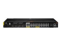 HPE Aruba 4100i - Commutateur - 20 x 10/100/1000 (PoE Class 4) + 4 x 10/100/1000 (PoE Class 6) + 4 x SFP+ - Montable sur rack - PoE Class 4 / PoE Class 6 JL818A#ABB