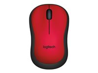 Logitech M220 Silent - Souris - optique - 3 boutons - sans fil - 2.4 GHz - récepteur sans fil USB - rouge 910-004880