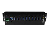 StarTech.com Hub USB 3.0 industriel à 10 ports - Alimentation externe - Protection contre DES et les surtensions jusqu'à 350 W (HB30A10AME) - Concentrateur (hub) - 10 x USB 3.2 Gen 1 - Montage sur rail DIN, fixation murale - Conformité TAA - pour P/N: ITB20D3250 HB30A10AME