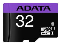 ADATA Premier Pro - Carte mémoire flash (adaptateur microSDHC - SD inclus(e)) - 32 Go - Video Class V30 / UHS-I U3 / Class10 - microSDHC UHS-I AUSDH32GUI3V30SA1-RA1