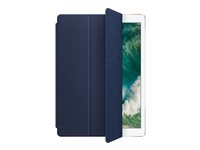 Apple Smart - Protection à rabat pour tablette - cuir - bleu nuit - pour 12.9-inch iPad Pro (1ère génération, 2e génération) MPV22ZM/A