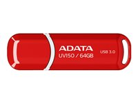 ADATA DashDrive UV150 - Clé USB - 64 Go - USB 3.0 - rouge AUV150-64G-RRD