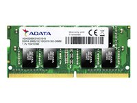 ADATA Premier Series - DDR4 - 8 Go - SO DIMM 260 broches - 2666 MHz / PC4-21300 - CL19 - 1.2 V - mémoire sans tampon - non ECC AD4S266638G19-S
