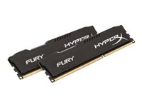 HyperX FURY - DDR3 - kit - 8 Go: 2 x 4 Go - DIMM 240 broches - 1866 MHz / PC3-14900 - CL10 - 1.5 V - mémoire sans tampon - non ECC - noir HX318C10FBK2/8