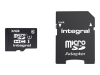 Integral UltimaPro - Carte mémoire flash (adaptateur microSDHC - SD inclus(e)) - 32 Go - Class 10 - micro SDHC INMSDH32G10-40U1