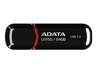 ADATA DashDrive UV150 - Clé USB - 64 Go - USB 3.0 - noir AUV150-64G-RBK