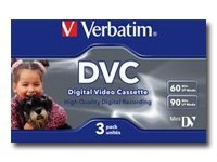 Verbatim DVC - Mini-cassette vidéo - 3 x 60min 47651