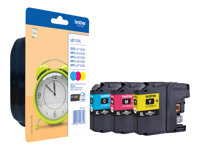 Brother LC125XL Rainbow Pack - Haute capacité - jaune, cyan, magenta - original - blister - cartouche d'encre - pour Brother DCP-J4110DW, MFC-J4410DW, MFC-J4510DW, MFC-J6520DW, MFC-J6720DW, MFC-J6920DW LC125XLRBWBP