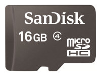 SanDisk - Carte mémoire flash - 16 Go - Class 4 - micro SDHC - noir SDSDQM-016G-B35