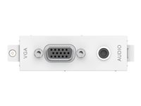 VISION TechConnect 3 VGA+3.5mm D module - Plaque modulaire enclenchable - HD-15, fiche mini-phone Stéréo 3,5 mm TC3 VGAF3.5MMD