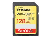 SanDisk Extreme - Carte mémoire flash - 128 Go - Video Class V30 / UHS Class 3 / Class10 - SDXC UHS-I SDSDXVF-128G-GNCIN