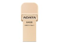 ADATA i-Memory AI920 - Clé USB - 64 Go - USB 3.1 / Lightning - or AAI920-64G-CGD