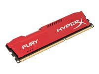 HyperX FURY - DDR3 - module - 8 Go - DIMM 240 broches - 1600 MHz / PC3-12800 - CL10 - 1.5 V - mémoire sans tampon - non ECC - rouge HX316C10FR/8