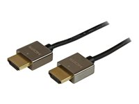 StarTech.com Câble HDMI haute vitesse professionnel Ultra HD 4k x 2k de 1m - Cordon HDMI vers HDMI - M/M - Métallique, plaqués or - Câble HDMI - HDMI mâle pour HDMI mâle - 1 m - double blindage - noir - support 4K HDPSMM1M