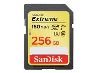 SanDisk Extreme - Carte mémoire flash - 256 Go - Video Class V30 / UHS Class 3 / Class10 - SDXC UHS-I SDSDXV5-256G-GNCIN