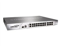 SonicWall NSa 2400MX TotalSecure - Dispositif de sécurité - avec 1 an GAV/AS/IPS/Service d'intelligence des applications/Service de filtrage du contenu et support dynamique 24X7 - 26 ports - GigE - 1U 01-SSC-8854