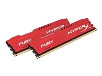HyperX FURY - DDR3 - kit - 16 Go: 2 x 8 Go - DIMM 240 broches - 1866 MHz / PC3-14900 - CL10 - 1.5 V - mémoire sans tampon - non ECC - rouge HX318C10FRK2/16