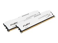 HyperX FURY - DDR3 - kit - 16 Go: 2 x 8 Go - DIMM 240 broches - 1600 MHz / PC3-12800 - CL10 - 1.5 V - mémoire sans tampon - non ECC - blanc HX316C10FWK2/16