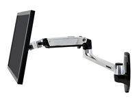 Ergotron LX - Kit de montage (support mural, bras pour moniteur) - pour Écran LCD - aluminium - aluminium poli - Taille d'écran : jusqu'à 34 pouces 45-243-026