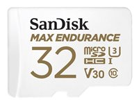 SanDisk Max Endurance - Carte mémoire flash (adaptateur microSDHC - SD inclus(e)) - 32 Go - Video Class V30 / UHS-I U3 / Class10 - microSDHC UHS-I SDSQQVR-032G-GN6IA