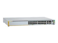 Allied Telesis AT x310-26FP - Commutateur - C3 - Géré - 24 x 10/100 (PoE+) + 2 x SFP Gigabit combiné - de bureau, Montable sur rack, fixation murale - PoE+ (370 W) AT-X310-26FP-50