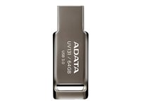 ADATA DashDrive UV131 - Clé USB - 64 Go - USB 3.0 - gris chromique AUV131-64G-RGY