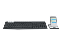 Logitech K375s Multi-Device - Clavier - Bluetooth, 2.4 GHz - français (AZERTY) - graphite, blanc cassé 920-008169