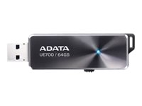 ADATA DashDrive Elite UE700 - Clé USB - 64 Go - USB 3.0 - noir AUE700-64G-CBK