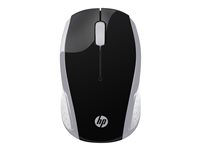 HP 200 - Souris - droitiers et gauchers - optique - sans fil - 2.4 GHz - récepteur sans fil USB - argent - pour Pavilion 24, 27, 590, 595, TP01 2HU84AA