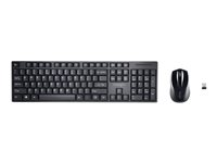 Kensington Pro Fit Low-Profile Desktop Set - Ensemble clavier et souris - sans fil - 2.4 GHz - français - noir K75230FR