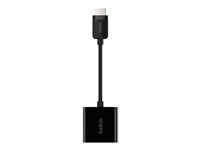 Belkin - Adaptateur vidéo - HDMI mâle pour HD-15 (VGA), Micro-USB Type B femelle - 25 cm - noir - vis d'écartement AV10170BT