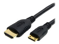 StarTech.com 1 ft High Speed HDMI Cable with Ethernet - HDMI to HDMI Mini- M/M (HDMIACMM1) - HDMI avec câble Ethernet - HDMI (M) pour HDMI mini (M) - 30 cm - blindé - noir HDMIACMM1